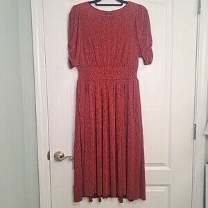 Torrid Red Crinkle Dress Skater Boatneck 00 M/L NEW